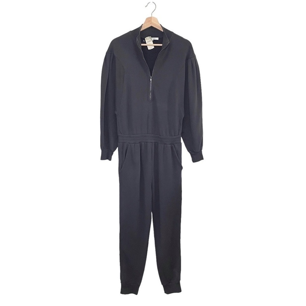 NWT Frame Easy Jumpsuit French Terry Organic Pima Cotton Faded Noir XS - Picture 5 of 16